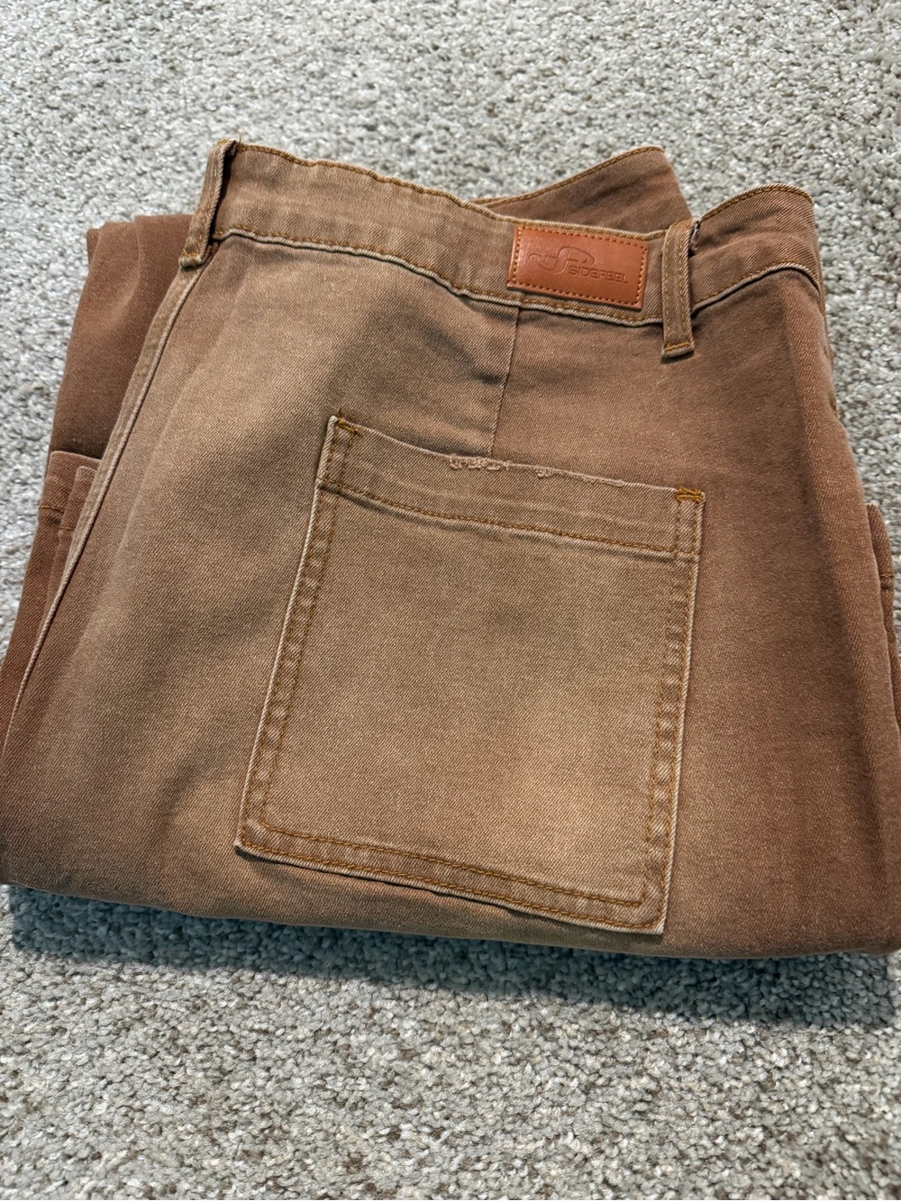 Women's Wide Leg Jeans in Brown - Sidefeel